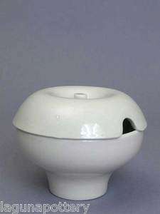 Russel Wright Iroquois Casual China White Redesigned Gravy Boat & Lid 