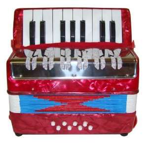  Merano Red 8 Bass Mini Accordion Toys & Games