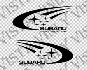   of 2 Subaru Impreza World Rally Team WRX STI WRC Vinyl Decal Sticker