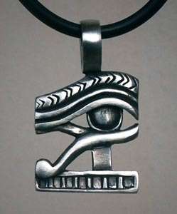 Egyptian hawk God Eye of Horus Pewter Pendant/Key Chain  