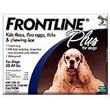 FRONTLINE PLUS BOX 3 MONTH SUPPLY DOGS 23   44 lbs NIB 891962001071 