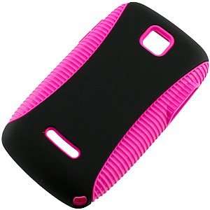  Hybrid Skin Cover for Motorola Theory WX430, Hot Pink 