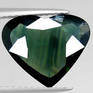 THE CERTIFIED HEART GORGEOUS GREEN SAPPHIRE 3.53 CT  