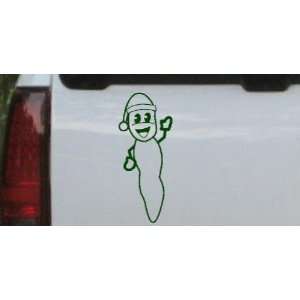 Mr. Hanky Cartoons Car Window Wall Laptop Decal Sticker    Dark Green 