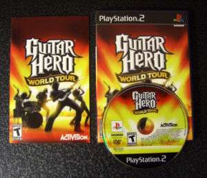 Playstation 2 GUITAR HERO WORLD TOUR Game PS2 ROCK BAND  