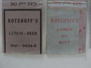  Ohio Lincoln Highway Route 30 & 39 Kotchoffs 3 matchbook set!  