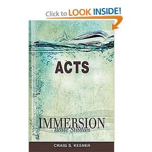  Immersion Bible Studies   Acts [Paperback] Craig S 