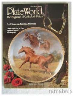 Plate World Mag 1991 Equine Artist Fred Stone Baseball  