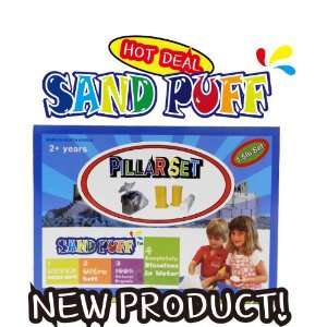   Sand Puff 1.5 LBS Pillar Set (1.5lbs Sand+pillar Molds) Toys & Games