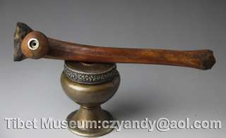 name wonderful amazing old antique tibetan folk bone pipe high quality 