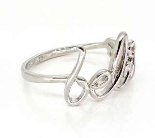 Disney Couture Platinum Plated Believe Word Ring  