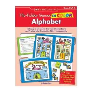   978 0 439 46591 5 File Folder Games in Color   Alphabet Toys & Games