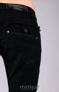TAVERNITI SO Jeans NWT Tuxedo 13 Black Skinny Sz 26  
