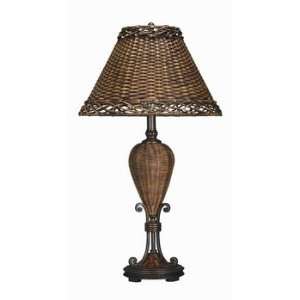  Bali Collection Wicker Basket Table Lamp: Home Improvement