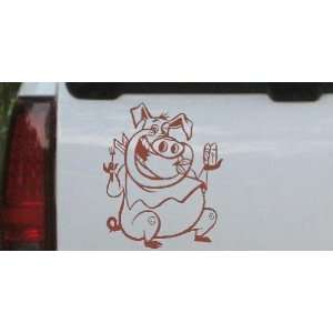  Cute Pig BBQ Animals Car Window Wall Laptop Decal Sticker 