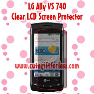 Clear LCD Screen Protector Film LG Ally VS740 Verizon  