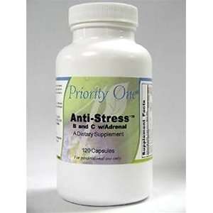  Priority One Anti Stress B&C w/Adrenal 120 caps Health 