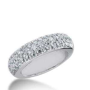 14k Gold Diamond Anniversary Wedding Ring 46 Round Brilliant Diamonds 