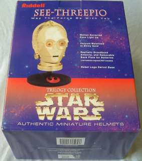 STAR WARS  C 3PO Miniature Head by RIDDELL 1997  