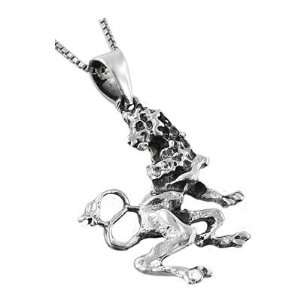  Sterling Silver The Lion Zodiac Sign Pendant Jewelry