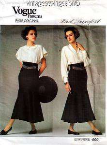 VOGUE SKIRT & BLOUSE BY KARL LAGERFELD#1900,SZ.12  