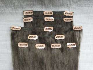 CLIP IN 100% HUMAN HAIR EXTENSION CLIP ON 14 #A (8PCS)  
