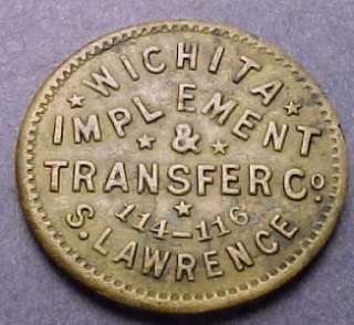 exo* Wichita (KS) Trade Token Implement & Transfer GF.05 Cent Nice 