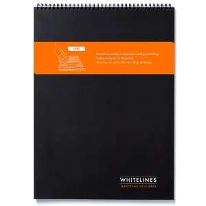  Whitelines Top Wire A4 Notebook, Lined, Black (WL78 