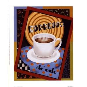   De Cafe   Poster by Betty Whiteaker (9.5x11.75): Home & Kitchen