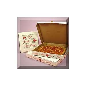  50ea   14 White/Kraft Printed Pizza Box