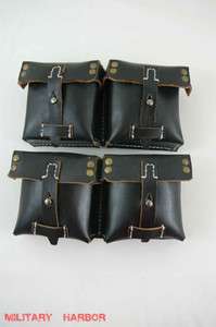WWII german 43G leather ammo pouch black replica  