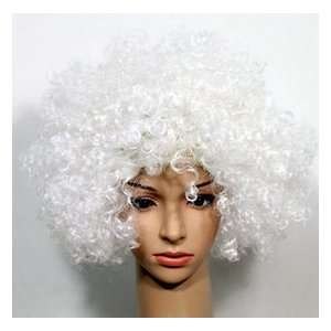  White Afro Wig   Halloween 1960s or 1970s Costume Party 