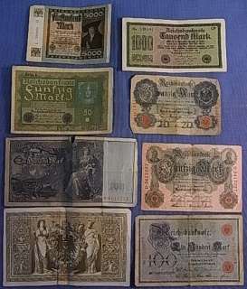 RGU30 * LOT PAPER MONEY BANK NOTES BILLS ANTIQUE GERMAN DIFFERENT 