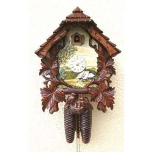   Clock, Hand Painted Black Forest Scene, Model #8263: Home & Kitchen