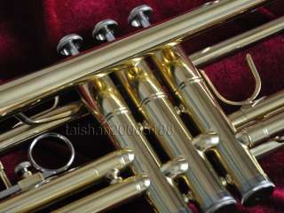 Super Quality Trumpet C key Horn Gold New with Case Mouthpiece  