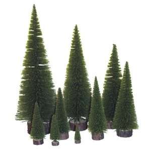   Green Artificial Village Christmas Trees 20   Unlit: Home & Kitchen