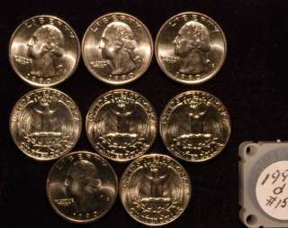 1990 D BU Washington Quarter roll (40 Coins) #1526  