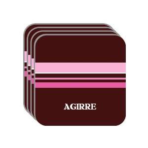 Personal Name Gift   AGIRRE Set of 4 Mini Mousepad Coasters (pink 