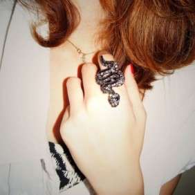   Vintage Personality Snake Stretch Adjustable Fashion Ring 5070  