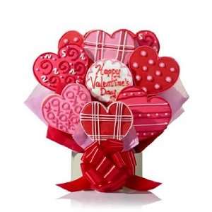 Fancy Heart Valentine Cookie Bouquet: Grocery & Gourmet Food