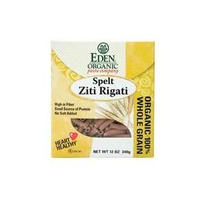Eden Foods 100% Organic Whole Grain Spelt Zita Rigatoni 12 oz. (Pack 