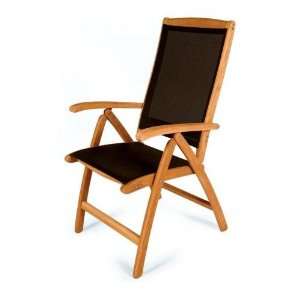  Textilene 5 Position Arm Chair   Pepper: Patio, Lawn 