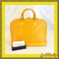 USED Louis Vuitton Epi Yellow Alma Handbag M52149 Authentic Free 