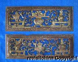 Antique 200 Years Old Traditional Wooden Pair Panels  