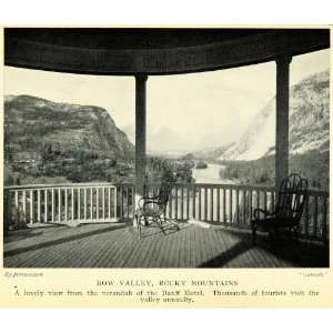  1927 Print Bow Valley Rocky Mountains Banff Hotel Tourism 