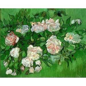   Van Gogh Canvas Art Repro Still Life Pink Roses: Home & Kitchen