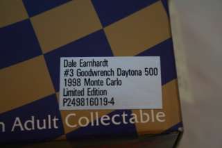 Dale Earnhardt #3 1998 Goodwrench Daytona 500 1:24  