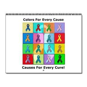  Ribbons For Causes Breast cancer Wall Calendar by 