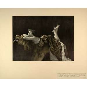  1912 Print Collette Villy Risque French Actress Lion 