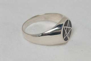 Pentagram Wicca Celtic Sterling Silver Ring Sz 5 r38  